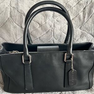 Vintage Y2K Coach Black Leather Satchel - RARE EUC w/hangtag